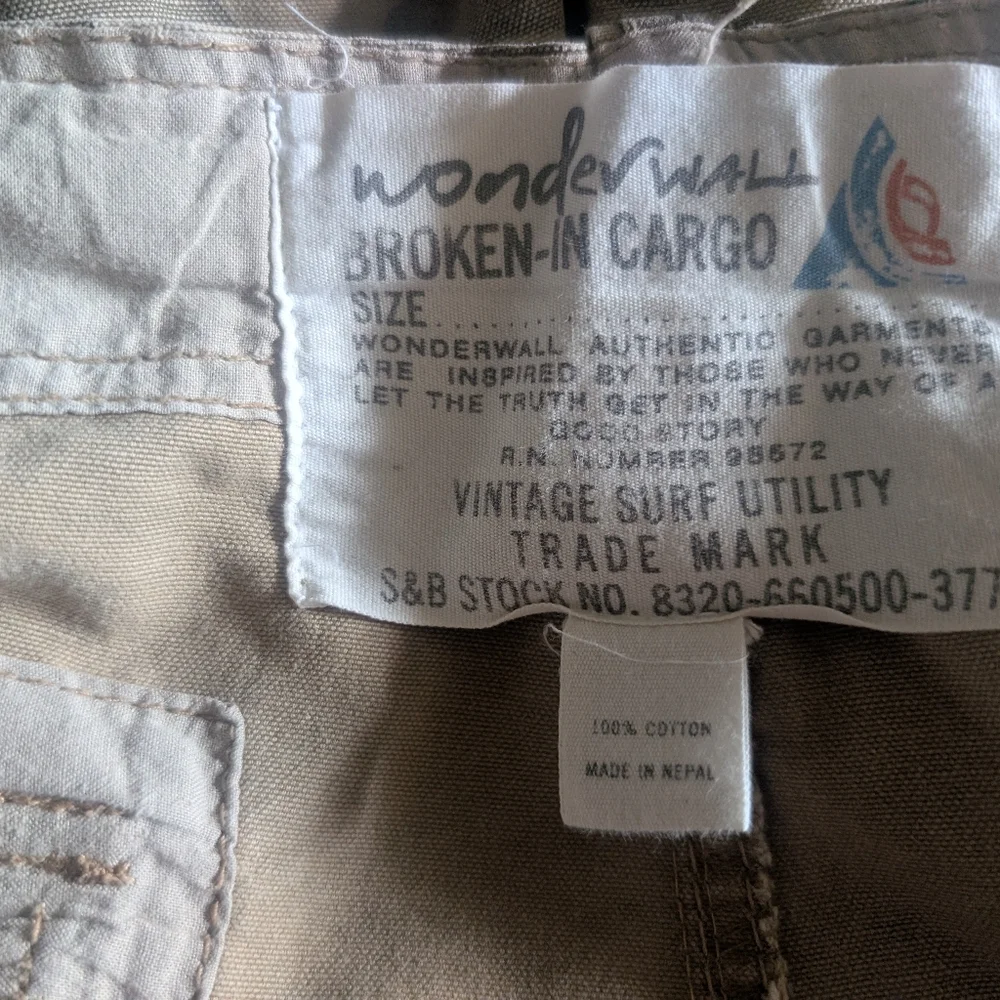Wonderwall Cargo Camo Shorts Mens 36 Vtg‎ Utility Surf (40X10) Tactical Gorpcore